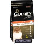 Ficha técnica e caractérísticas do produto Golden Gatos Adultos Castrados Sabor Salmão 3kg