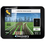 Navegador GPS Discovery Channel 3.5" Slim MTC 2060 com Tela Touch Screen, Alerta de Radares, 1.403 Cidades Mapeadas, MP3, MP4 e Monumentos em 3D