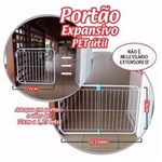 Ficha técnica e caractérísticas do produto Grade Portão Proteção Segurança Cão 70 Á 115cm Escada Pet Yi