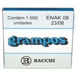 Ficha técnica e caractérísticas do produto Grampo para Grampeador 23/8 Galvanizado 1000 Grampos Caixa Bacchi