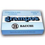 Ficha técnica e caractérísticas do produto Grampo para Grampeador 23/8 Galvanizado 5000 Grampos - Bacchi