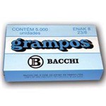 Ficha técnica e caractérísticas do produto Grampo para Grampeador 23/8 Galvanizado 5000 Grampos Caixa - Bacchi
