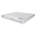 Gravador Dvd Externo Lg Slim - 8x - Portátil - Usb - Branco - Gp65nw60