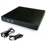 Ficha técnica e caractérísticas do produto Gravador DVD USB Externo Preto Slim