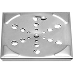 Grelha Quadrada em Aço Inox 9,5x9,5 para Banheiro com Sistema Abre e Fecha