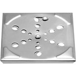 Ficha técnica e caractérísticas do produto Grelha Quadrada em Aço Inox 9,5x9,5 para Banheiro com Sistema Abre e Fecha