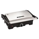 Ficha técnica e caractérísticas do produto Grill Arno Dual Gnox com Antiaderente – Preto e Inox - 110V