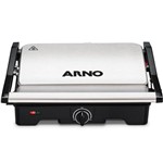 Ficha técnica e caractérísticas do produto Grill Arno Dual Inox 110V Preto com Inox com Placas Antiaderentes