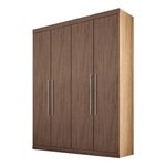 Ficha técnica e caractérísticas do produto Guarda Roupa 4 Portas Supreme - Marrom Cacau