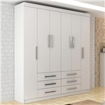 Ficha técnica e caractérísticas do produto Guarda-roupa 6 Portas 6 Gavetas Veneza 1d061 Branco - Rodial