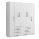 Ficha técnica e caractérísticas do produto Guarda Roupa 6 Portas e 6 Gavetas Veneza 1D061 Rodial Branco