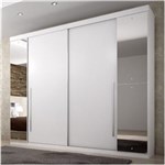 Ficha técnica e caractérísticas do produto Guarda Roupa Casal 4 Portas com Espelho Plenus Móveis Novo Horizonte - Branco