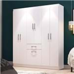 Ficha técnica e caractérísticas do produto Guarda Roupa Casal 6 Portas 1 Porta Basculante 1 Gaveta Miami Siena Móveis Branco