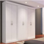 Ficha técnica e caractérísticas do produto Guarda Roupa Casal 6 Portas e 2 Gavetas 217cm Édez Herval Branco