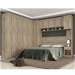 Ficha técnica e caractérísticas do produto Guarda Roupa Casal com Cabeceira 8 Peças Modena X Demóbile Nogal