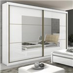 Ficha técnica e caractérísticas do produto Guarda Roupa Casal com Espelho 2 Portas 6 Gavetas Toronto New Móveis Lopas Branco