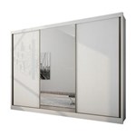 Ficha técnica e caractérísticas do produto Guarda Roupa Casal com Espelho 3 Portas 8 Gavetas Natus Novo Horizonte Branco - Branco