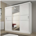 Ficha técnica e caractérísticas do produto Guarda Roupa Casal com Espelho 3 Portas Capri Bianchi Móveis Branco