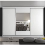 Ficha técnica e caractérísticas do produto Guarda Roupa Casal com Espelho 3 Portas de Correr Milano Móveis Europa - Branco