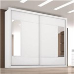 Ficha técnica e caractérísticas do produto Guarda Roupa Casal com Espelho 2 Portas de Correr Paris Made Marcs Branco