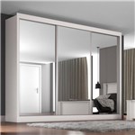 Ficha técnica e caractérísticas do produto Guarda Roupa Casal com Espelho 3 Portas Napoli Móveis Europa Branco