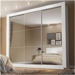 Ficha técnica e caractérísticas do produto Guarda-Roupa Casal 3 Portas com Espelho Campos Plus Madesa Branco