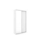 Guarda-roupa Casal Virtual 120 Cm com Espelho 2 Portas 6 Gavetas Branco