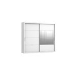 Ficha técnica e caractérísticas do produto Guarda-Roupa com Espelho Essencial 2 Portas e 2 Espelhos Branco/artico - Zanzini
