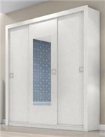 Ficha técnica e caractérísticas do produto Guarda Roupa 3 Portas de Correr com Espelho Branco Têxtil Class Demobile