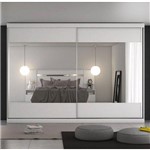 Ficha técnica e caractérísticas do produto Guarda Roupa 2 Portas de Correr com Espelho Módena Móveis Europa - Branco Acetinado