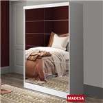 Ficha técnica e caractérísticas do produto Guarda-Roupa 2 Portas Espelhadas Óregon Plus Branco - Madesa