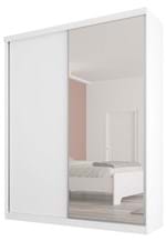 Ficha técnica e caractérísticas do produto Guarda-Roupa 2 Portas 3 Gavetas Virtual 176 C/espelho Branco Maderado Robel Móveis