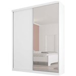 Ficha técnica e caractérísticas do produto Guarda-Roupa 2 Portas 3 Gavetas Virtual 176 C/espelho Maderado Robel Móveis Branco - Branco