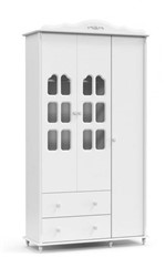 Ficha técnica e caractérísticas do produto Guarda-Roupa Provence 3 Portas Branco Soft - Matic Móveis