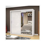 Ficha técnica e caractérísticas do produto Guarda-roupa Salvador Plus 2 Portas de Correr com Espelho Branco - Mezzanine Móveis