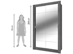 Ficha técnica e caractérísticas do produto Guarda-roupa Solteiro 2 Portas Madesa - City 1046-2E com Espelho
