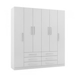 Ficha técnica e caractérísticas do produto Guarda Roupa Veneza 6 Portas 6 Gavetas Rodial - Branco