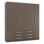 Ficha técnica e caractérísticas do produto Guarda-roupa Veneza 6 Portas e 6 Gavetas Carvalho 17d061 - Rodial