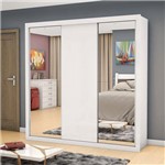 Ficha técnica e caractérísticas do produto Guarda-Roupa Viena 3 Portas de Correr com Espelho Branco - Mezzanine By At.home