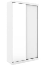Ficha técnica e caractérísticas do produto Guarda-Roupa Virtual 1,20 com 2 Portas Correr com Espelho Branco Robel