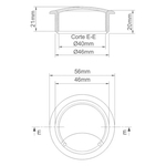 Ficha técnica e caractérísticas do produto Guia Passa Fio 46mm Marfim