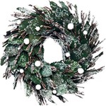 Ficha técnica e caractérísticas do produto Guirlanda de Natal Verde com Bagas Brancas 27cm Christmas Traditions