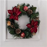 Ficha técnica e caractérísticas do produto Guirlanda Decorada com Flores do Natal 40cm - Orb Christmas