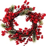 Ficha técnica e caractérísticas do produto Guirlanda Frutinhas Vermelhas e Folhas Verdes, 31cm - Christmas Traditions