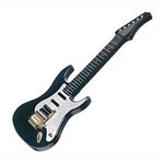Ficha técnica e caractérísticas do produto Guitarra Eletrônica Musical Infantil Preta Cordas de Aço Dtc