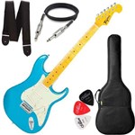 Ficha técnica e caractérísticas do produto Guitarra Tagima Woodstock Tg530 Azul com Cabo Capa Correia