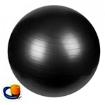 Ficha técnica e caractérísticas do produto Gym Ball Bola Suica 75 Cm Anti Estouro em Pvc Preto Proaction