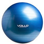 Ficha técnica e caractérísticas do produto Gym Ball Vollo Tamanho 75cm Azul com Resistência de 350kg e Bomba