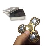Ficha técnica e caractérísticas do produto Hand Spinner Fidget de Metal Cromado Rolamento Metal Relax Giro Dourado (bsl-gira-12)