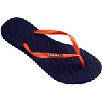 Ficha técnica e caractérísticas do produto Havaianas Slim Logo Metallic Marinho/Tangerina